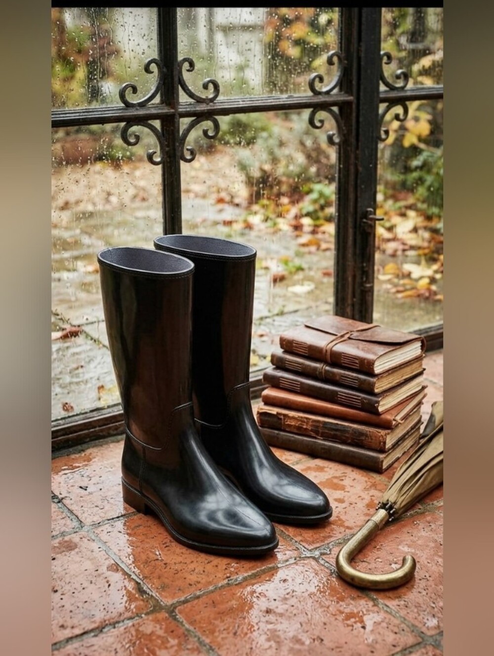 Women's Black Quality Rain Boots